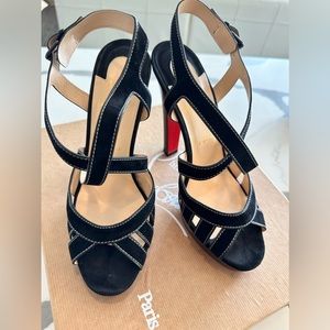 Feel like a Supermodel in these Sexy Christian Louboutin heels.  Stitched Black